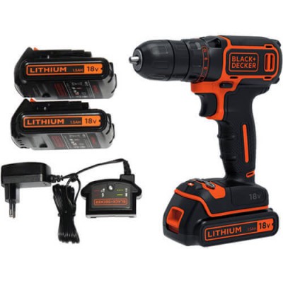 Дрель шуруповерт 18 вольт аккумуляторная Black+Decker BDCDC18B