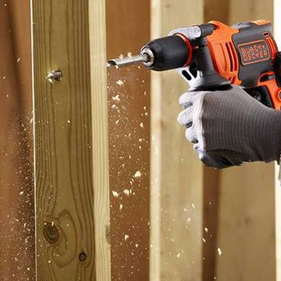 Дриль ударний мережевий Black+Decker BEH550K