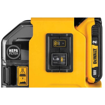 Промышленный пылесос для пыли аккумуляторный бесщеточный Dewalt DWH161D1