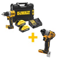 Дрель-шуруповёрт аккумуляторная бесщёточная + подарок DeWALT DCD800H2T+DCF840N