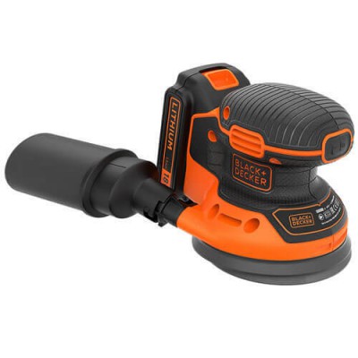 Эксцентриковая шлифовальная машинка по дереву аккумуляторная Black+Decker BDCROS18N
