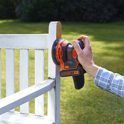 Эксцентриковая шлифовальная машинка по дереву аккумуляторная Black+Decker BDCROS18N