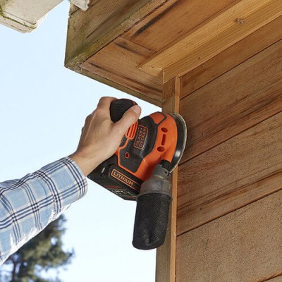Эксцентриковая шлифовальная машинка по дереву аккумуляторная Black+Decker BDCROS18N