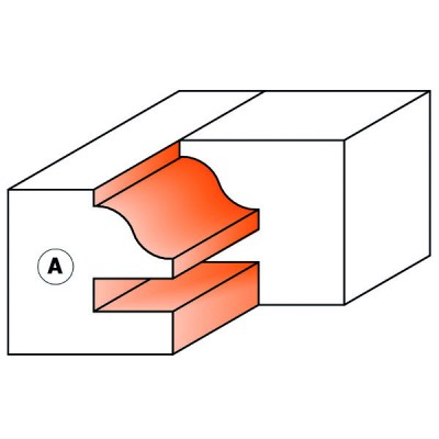 Насадная фреза CMT D=130 B=50 для мебельной обвязки (рамных фасадов) (694.014.50)