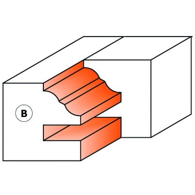 Насадная фреза CMT D=120 B=31,75 для мебельной обвязки (рамных фасадов) (694.014.31)