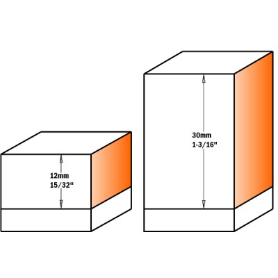 50x19x112x12.7 Фреза концевая прямая пазовая (обгонные) со сменными ножами и подшипником СМТ