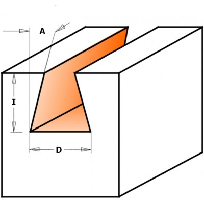 19x22x60,3x7 ° x6,35 Фрези для з’єднання «ластівчин хвіст» СМТ