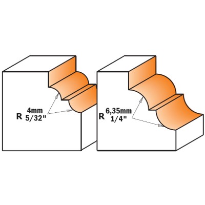 4x33,4x13x6,35 Фрезы с римским профилем кальовочные с подшипником СМТ