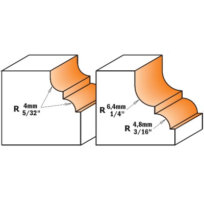 6,4-4,8x35x18,5x12,7 Фрезы калёвочные классический профиль с подшипником СМТ 845.850.11