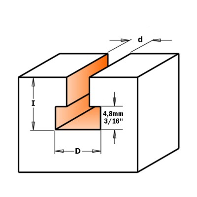 9,5x4,8x11x54x8 Фрези для отворів під замки СМТ