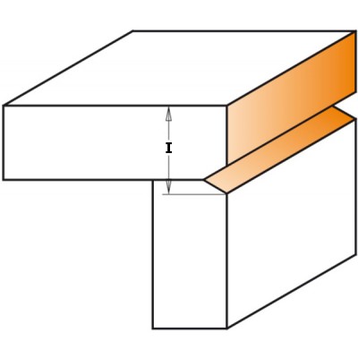 25.4x19x12.7x12.7 Фреза фасочная - пазовальная СМТ