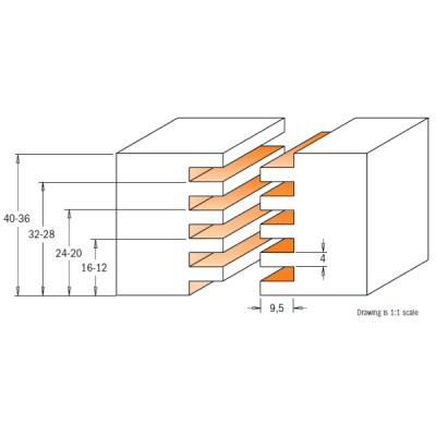 47,6x9,5x97x12-40x12 Фрезы для шиповых соединений СМТ