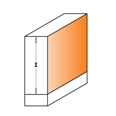 25.4x12.7x71x0°x8 Фреза концевая прямая пазовая (обгонные) с нижним подшипником СМТ