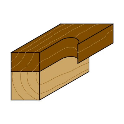 25.4x19x86.5x-5°x12 Фреза концевая прямая пазовая (обгонные) с нижним подшипником СМТ