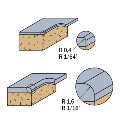 9.5x12.7x52x1.6x6.35 Фрези фасочного - радіусні СМТ