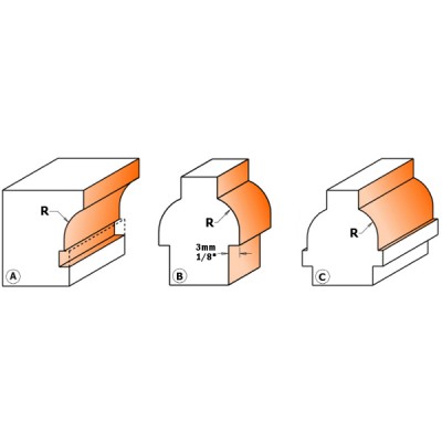 28x19x10x61,2x6,35 Фреза кромочная фигурная для переплёта СМТ