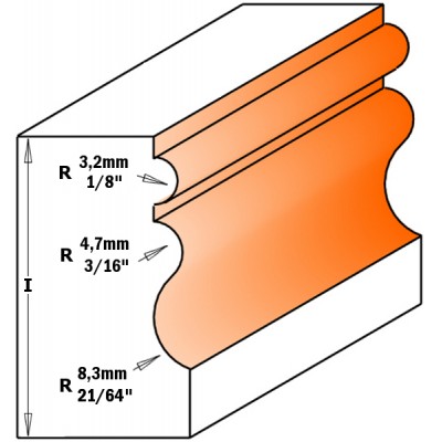 23,8x35x83,8x12,7 Фреза для карнизів мультипрофильні СМТ