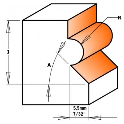 23,8x19,05x4x45 ° x67,7x12,7 Фрези для виготовлення панелей (вагонки) СМТ