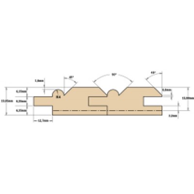 23,8x19,05x4x45°x67,7x12 Фрезы для изготовления панелей (вагонки) СМТ