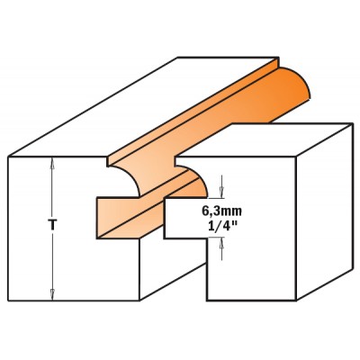 28.7x16/22x79.2x12.7 Комплект фрез для мебельной обвязки СМТ