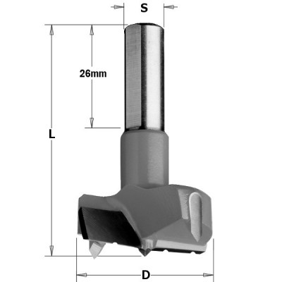 369.300.12 Сверло цилиндрическое HW D = 30 L = 70 S = 10x26 LH