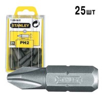 Біта з шестигранником 1/4 під шліц Ph2 довжиною 25 мм STANLEY 1-68-946