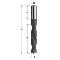 307.060.11 Сверло HW NP D = 6 I = 40 L = 67 S = 8x20 RH