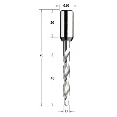 314.080.21 Свердло P HWM D=8 I=35 L=70 S=10x26 RH XTREME-HWM