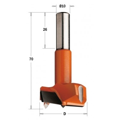 369.250.12 Сверло цилиндрическое HW D = 25 L = 70 S = 10x26 LH