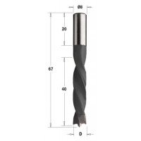 307.070.11 Сверло HW NP D = 7 I = 40 L = 67 S = 8x20 RH