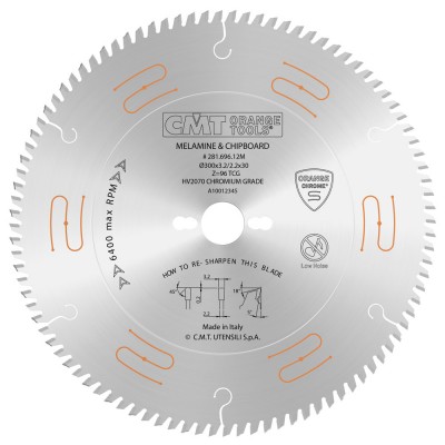 ✅ oktools | CMT 300x30x3,2x96 пильный диск хромированный для формато-раскроечного станка (281.696.12M)