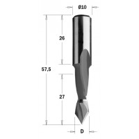 313.080.11 Сверло HW P D = 8 I = 27 L = 57,5 S = 10x26 RH