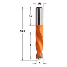 306.100.12 Сверло NP HW D = 10 I = 30 L = 55,5 S = 8x20 LH