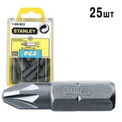 Біта з шестигранником 1/4 під шліц Pz3 довжиною 25 мм STANLEY 1-68-953