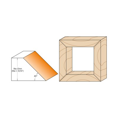 Насадная фреза CMT D=150 B=31,75 фасочная (для скосов 45°) (694.002.31)