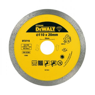 Диск алмазный 110х8мм для плиткореза DWC410 DeWALT DT3715