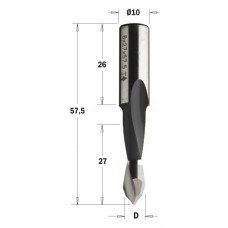 313.080.41 Сверло P HW D = 8 I = 27 L = 57,5 S = 10x26 RH XTREME-HW