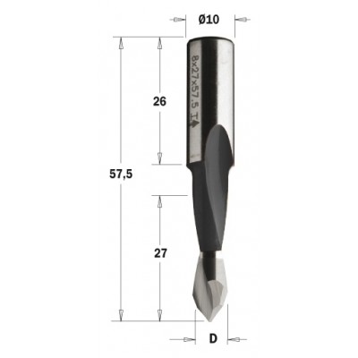 313.080.41 Свердло P HW D=8 I=27 L=57,5 S=10x26 RH XTREME-HW