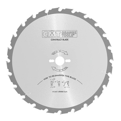 CMT 300x30x2,8x20 пильний диск по дереву на циркулярку, чорновий поздовжній різ (286.020.12M)