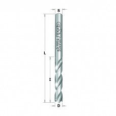 363.040.41 Сверло HWM S = D = 4 I = 27 L = 55 RH