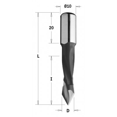 374.050.11 Сверло P HW D = 5 I = 30 L = 57,5 S = 10x20 RH