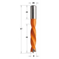 307.070.12 Сверло HW NP D = 7 I = 40 L = 67 S = 8x20 LH