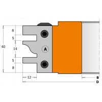 Пара ножей 40x24.5x2мм 695.014A для фрез CMT серии 694