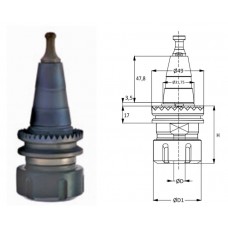 Патрон iso30 зубчасті фланець чпу верстати s30pdx20 55x50x3-20x50 rh, lh