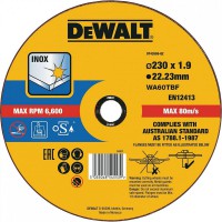 Круг відрізний INOX по металу 230х1,9х22,23 мм DeWALT DT43909