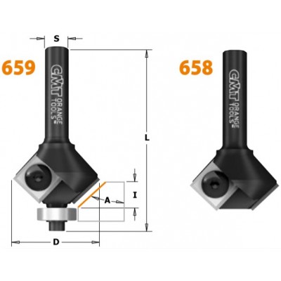 25x11x65x22 ° x6,35 Фрези для зняття фаски зі змінними ножами СМТ