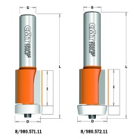 19.05x25.4x78x12 Фреза концевая прямая пазовая для твердых материалов типа Delrin СМТ