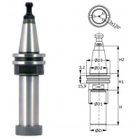 Патрон ISO30 з хвостовиком ЧПУ станки I30APF30/100 35x47,8x100x30x45x31,75x50 RH, LH