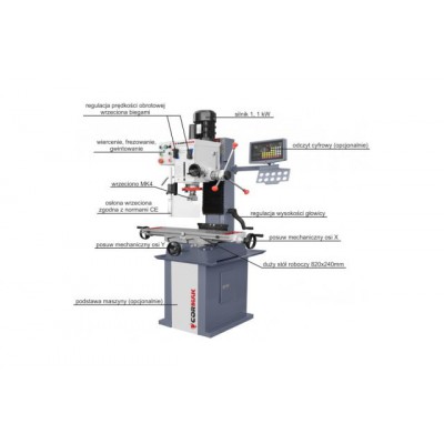 Сверлильно фрезерний станок Cormak ZX7045/400V