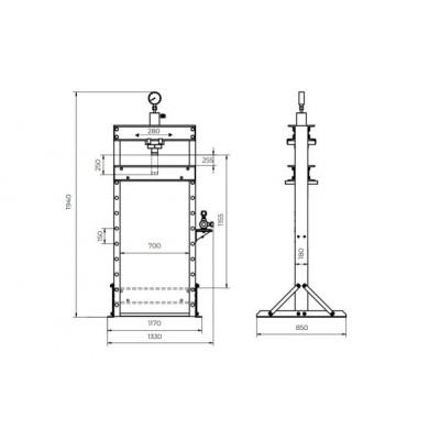 Пресс гідравлічний Holzmann WP75ECO